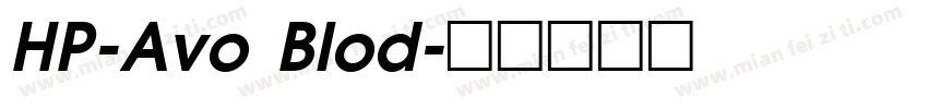 HP-Avo Blod字体转换